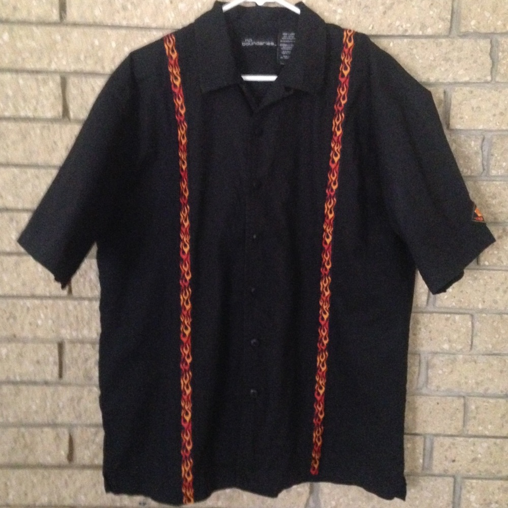 Black Shirt w/ ribbon stripes